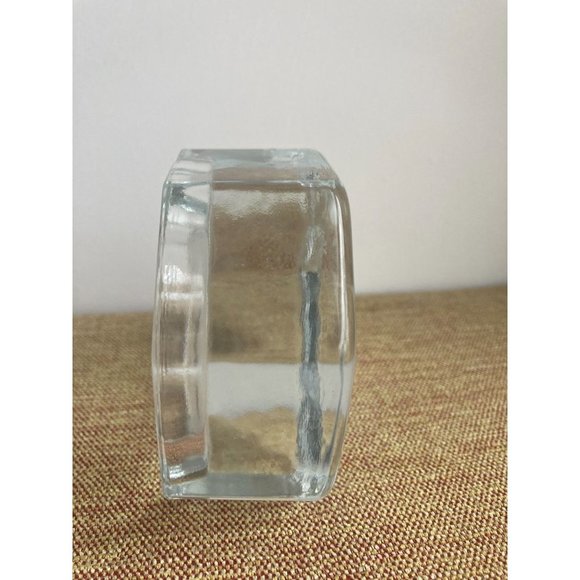 Nybro Sweden Paul Isling Monogramed A Crystal Art Glass Paperweight Ashtray - Picture 5 of 5